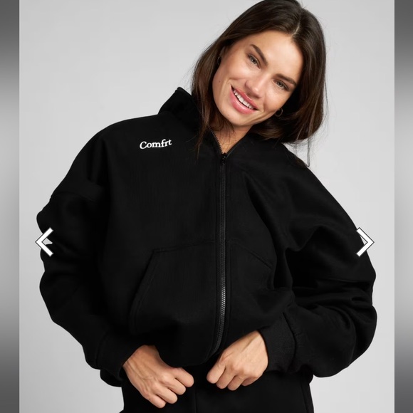 Comfrt Cloud Zip Hoodie – Black, Size Medium UNISEX - Picture 2 of 7